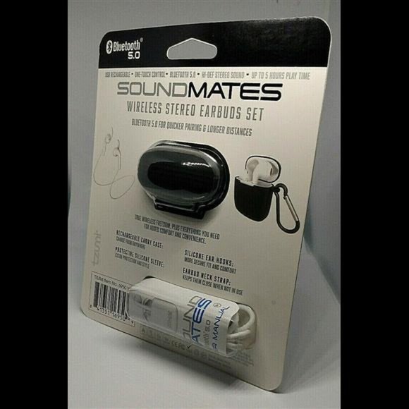Lot of (2) SOUNDMATES TRUE WIRELESS BLUETOOTH 5.0 EARBUDS WHITE COMBO PACK! - Picture 6 of 8